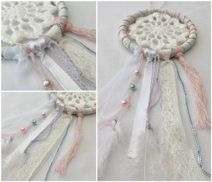 Dreamcatcher decorative ribbons and material
