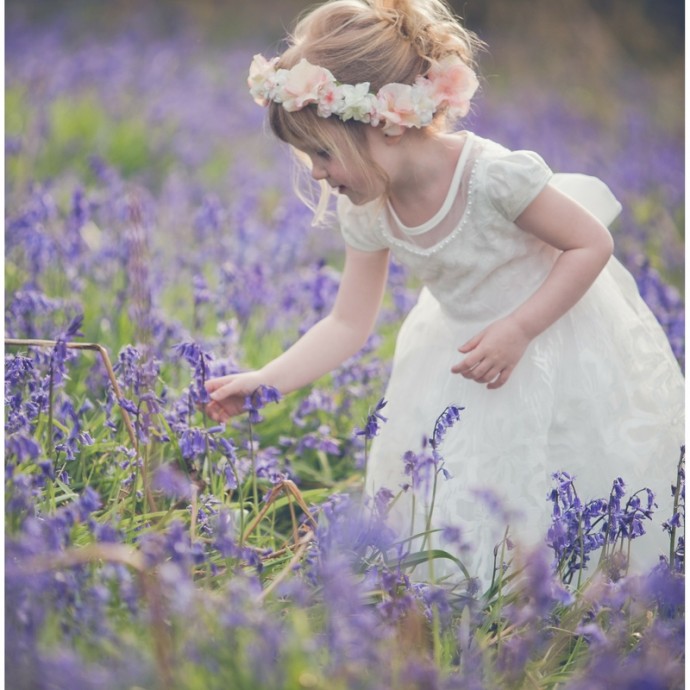 Ivory Flowergirl Dress and Floral Headband