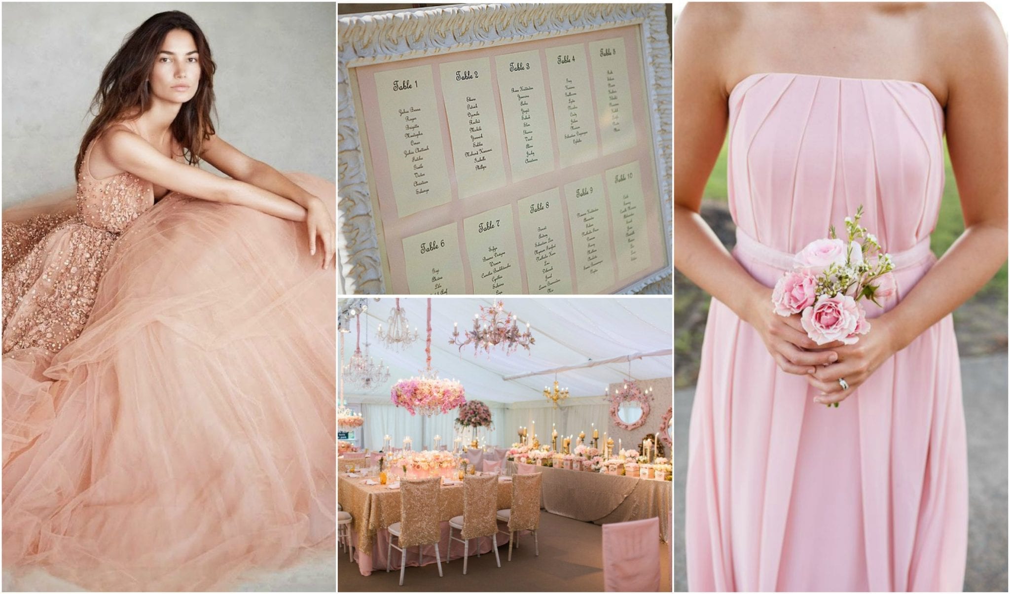 Pink and rose gold wedding ideas