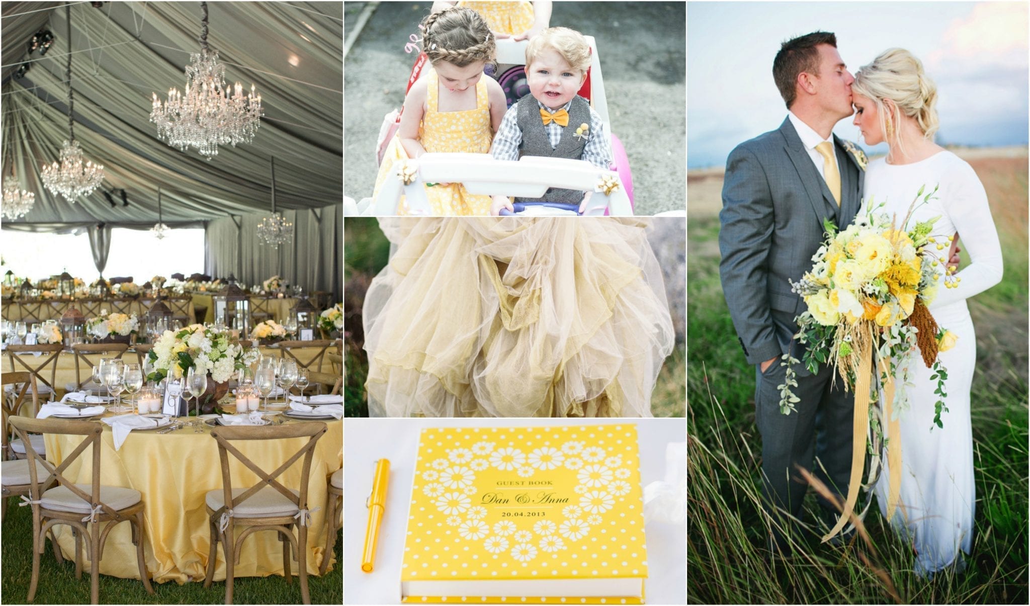 Yellow wedding colour schemes
