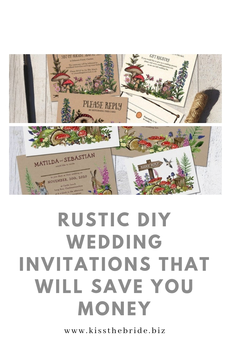 Rustic wedding stationery