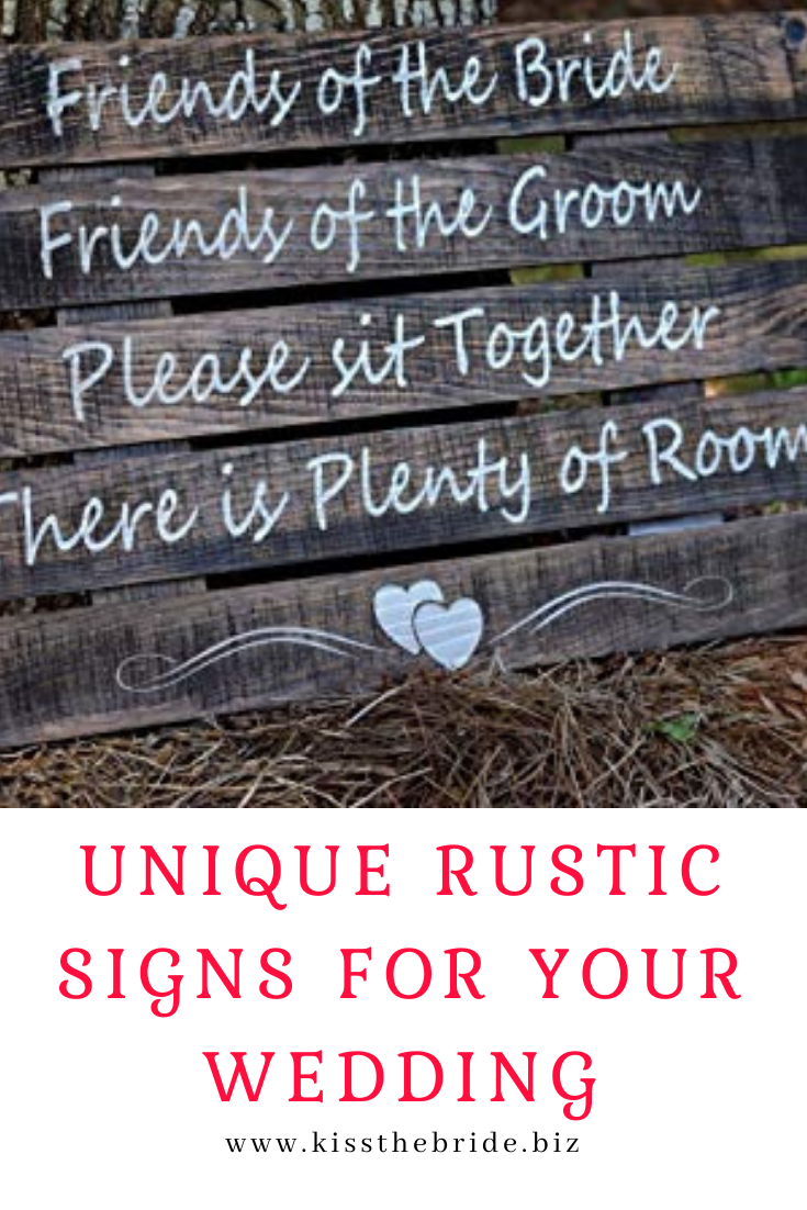 Rustic wedding signs 