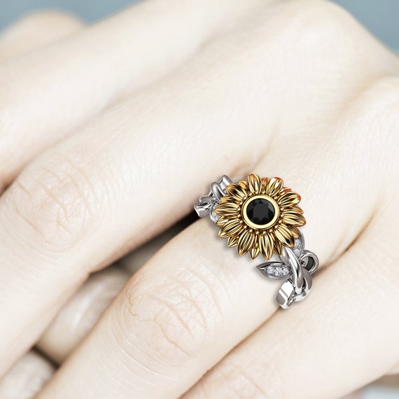 Floral Engagement Ring