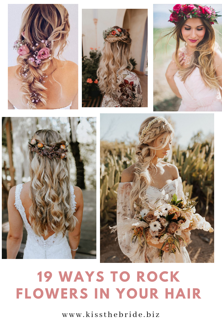 19 ways to wear flowers in your bridal hairstyle ~ KISS THE BRIDE MAGAZINE