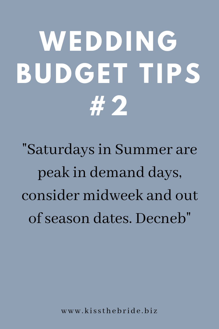 Wedding budget tips and des
