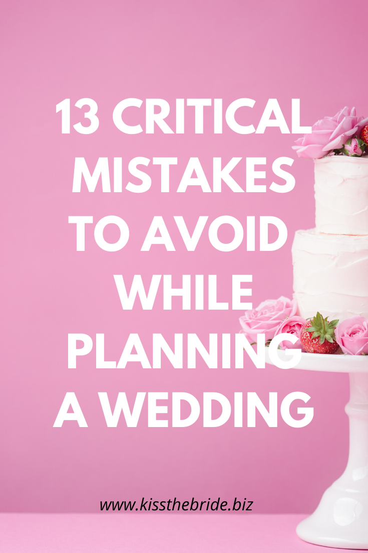 Wedding planning mistakes
