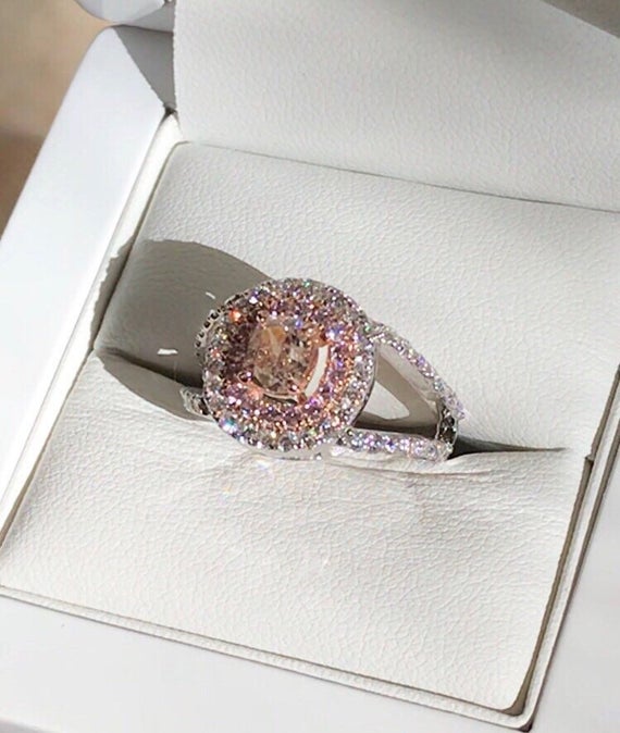 Pink diamond engagement rings uk