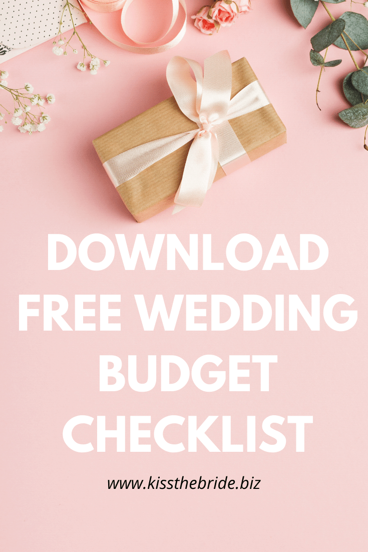 Wedding budget checklist