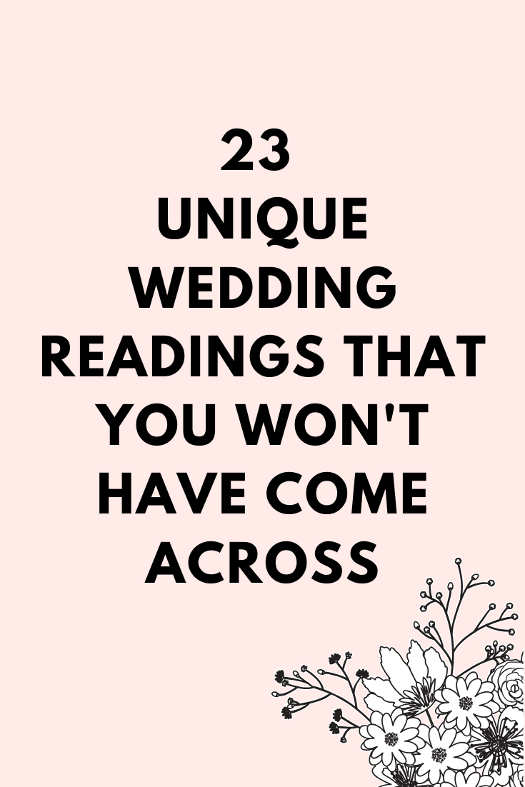 23 Funny Wedding readings you will love ~ KISS THE BRIDE MAGAZINE