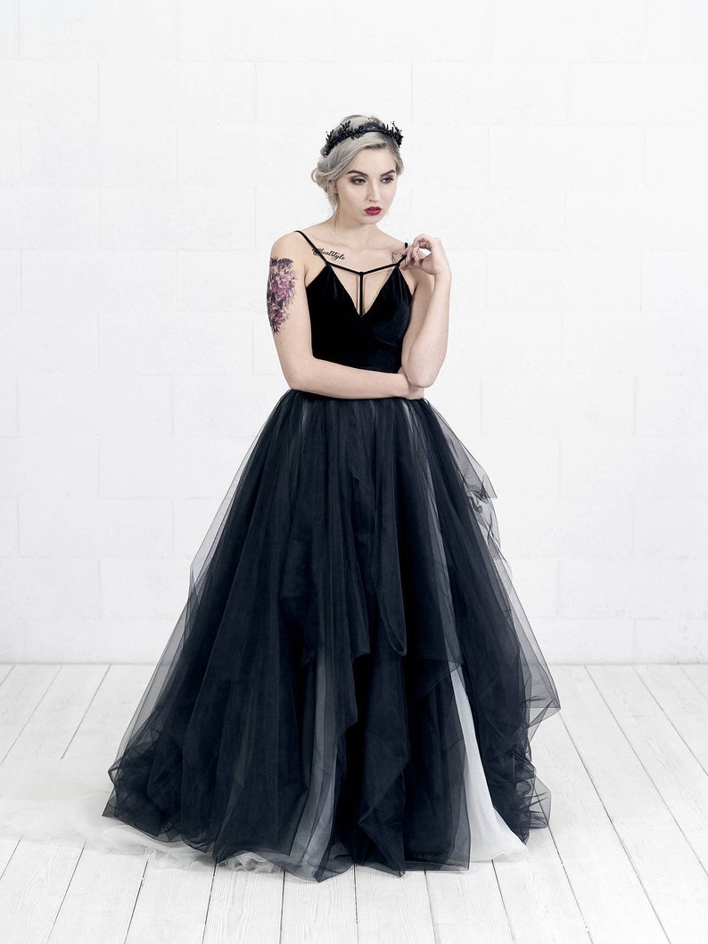 Black Tulle Wedding skirt