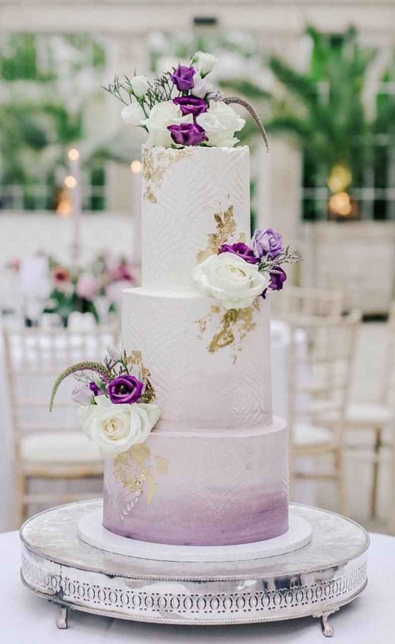 Purple Ombre Wedding cake