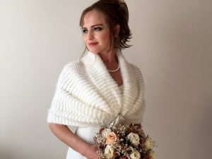 Chunky knit wedding shrug