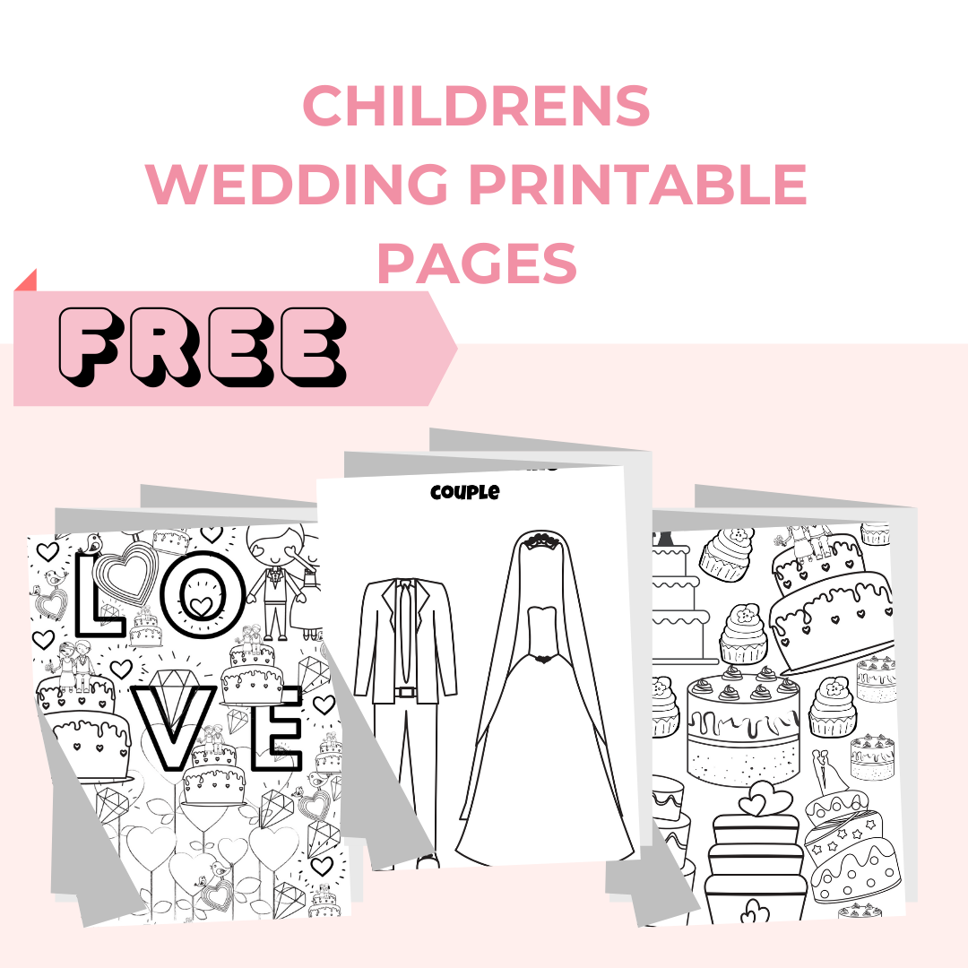 Free children's wedding activity printable