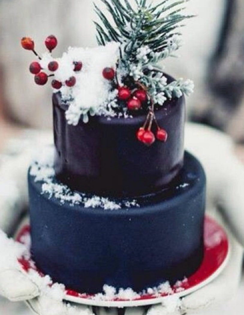 Black wedding cake