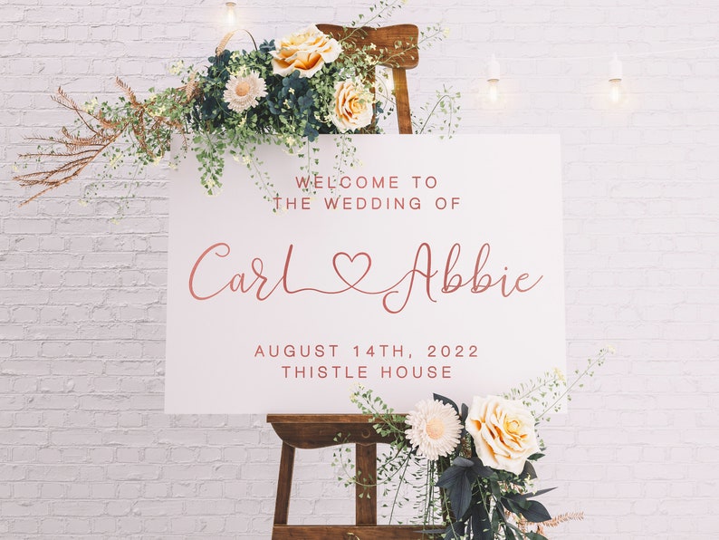 Wedding welcome signs