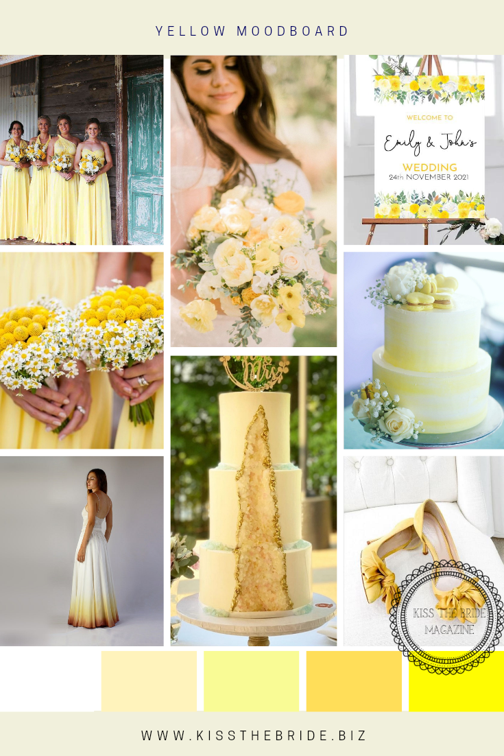 Yellow wedding colour schemes