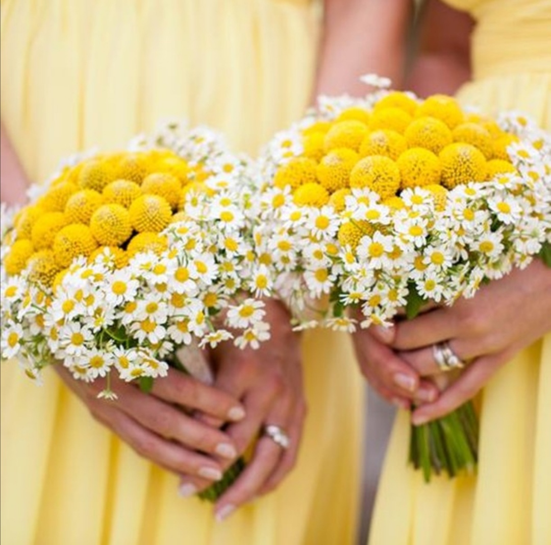 Yellow wedding bouquets