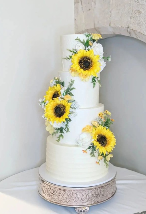 Sunflower Wedding cakes